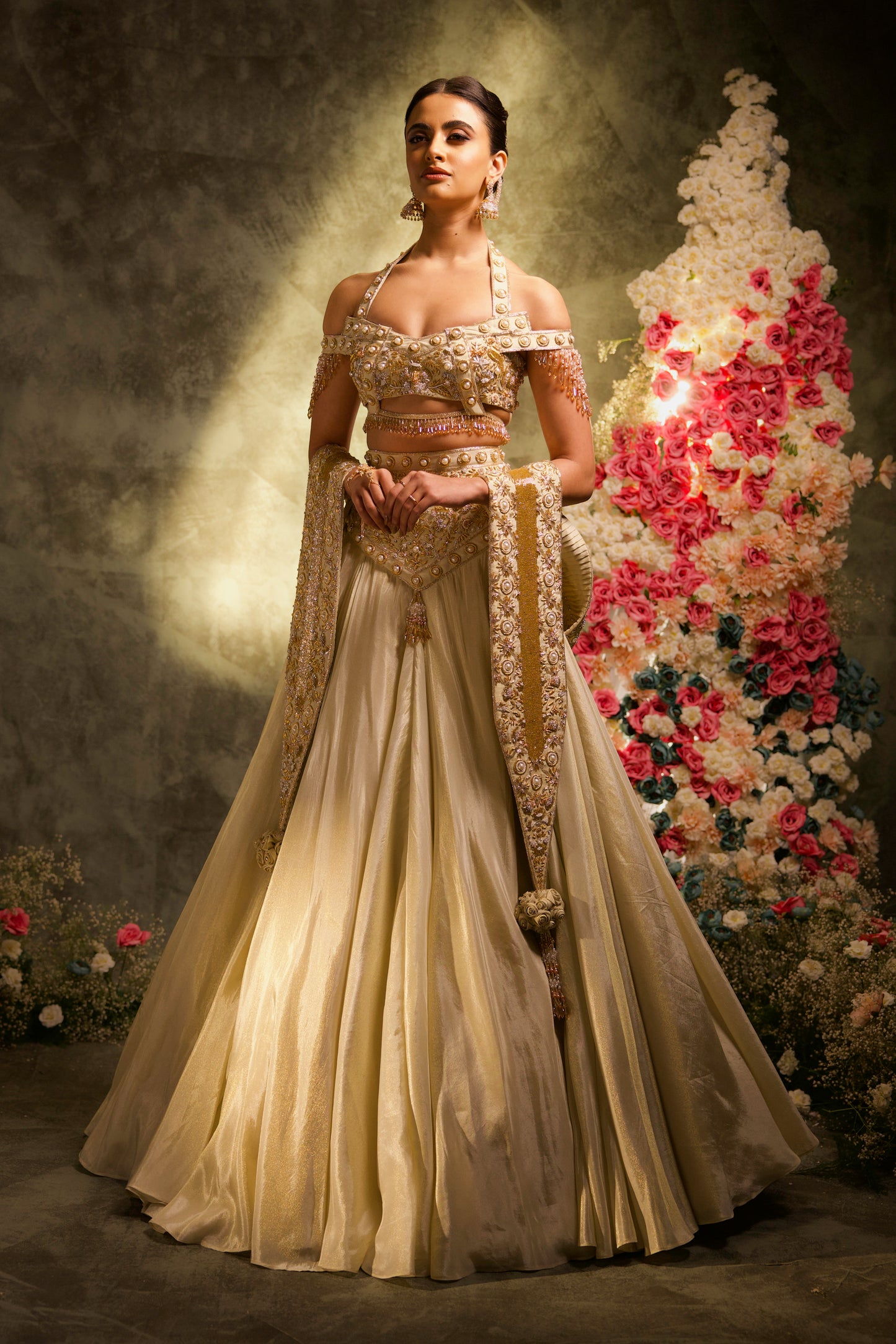 Swarna Embroidered Lehenga Set