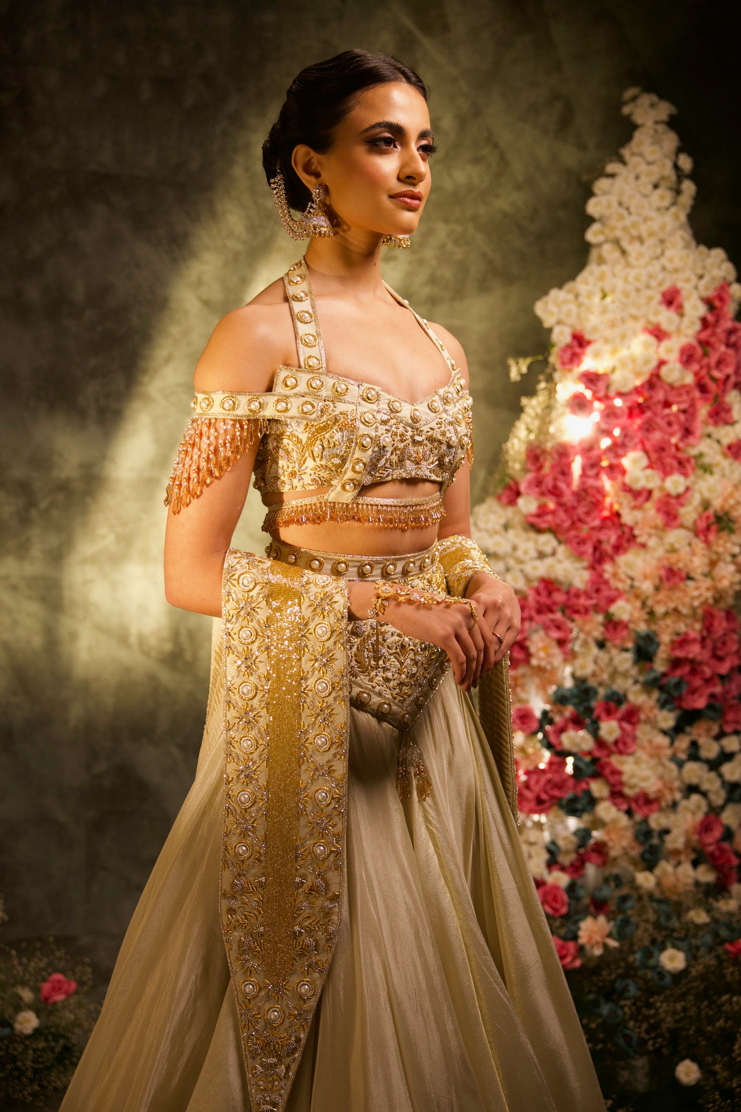 Swarna Embroidered Lehenga Set