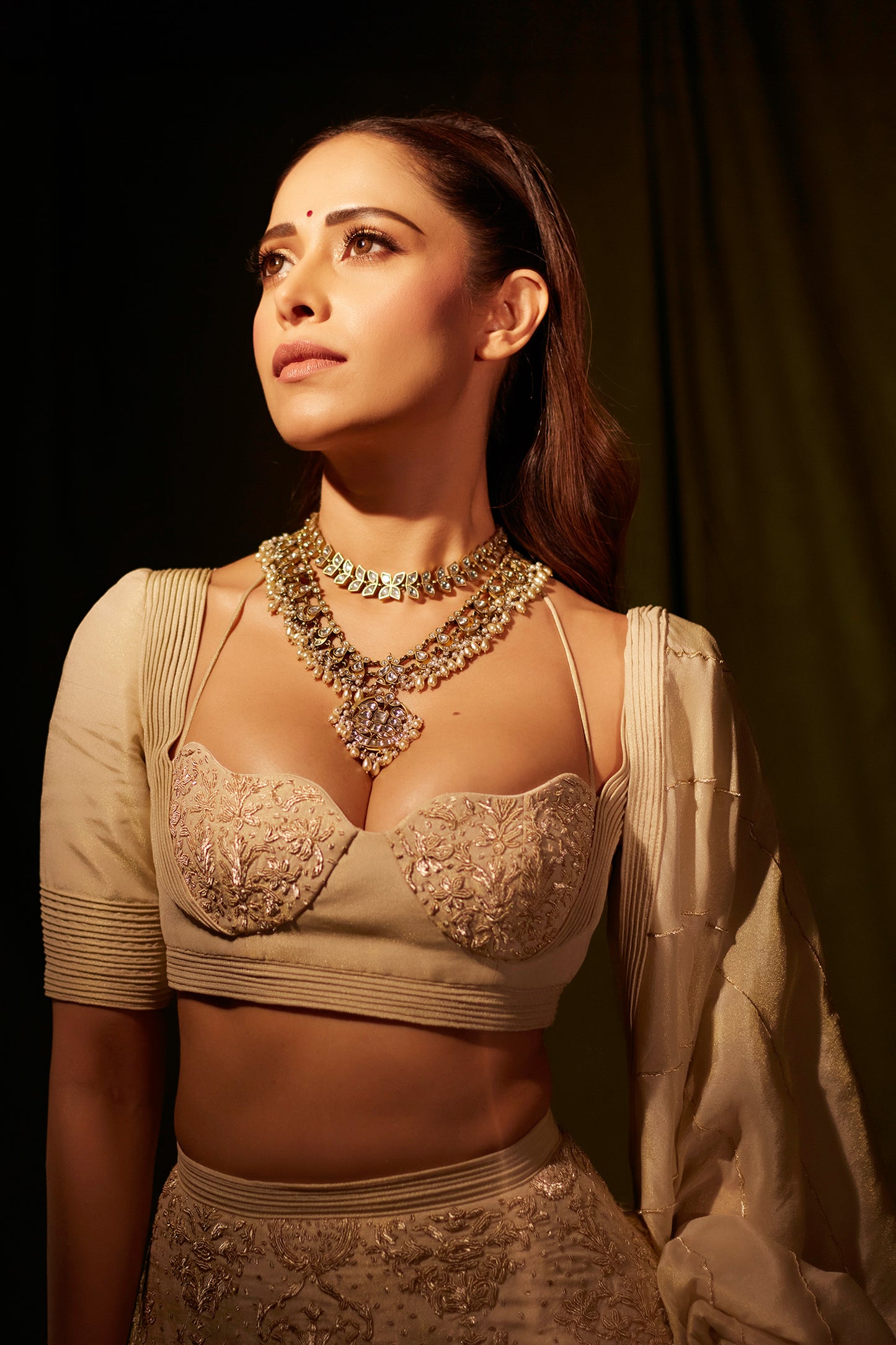 Nushrratt Bharuccha in our Jaipuria Tissue Silk Lehenga