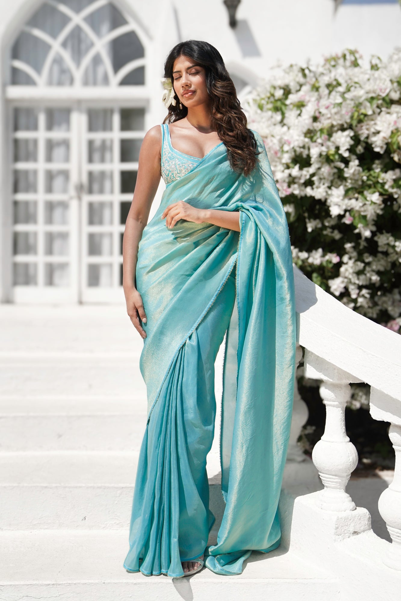 Neeli Tissue Silk Saree