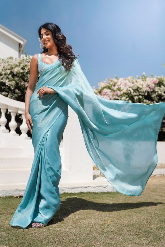 Neeli Tissue Silk Saree